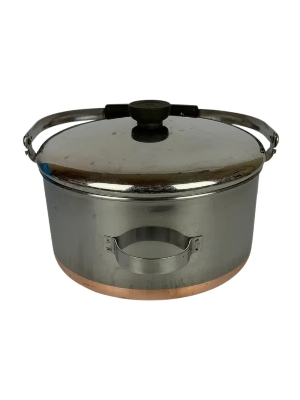 Revere Ware 4 Qt Locking Bail Handle Kettle Copper Clad Stainless Steel Pre-1968